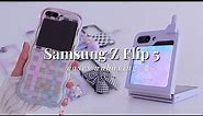 Lots of Aesthetic Cases For Z Flip 5 Unboxing + Galaxy Themes
