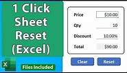 Reset a Worksheet with a Button Click (and VBA Course Update)
