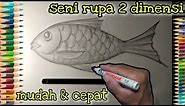 Menggambar Seni Rupa 2 Dimensi Cepat dan Mudah || gambar 2 dimensi