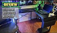 Large Gaming Desk: DUMOS L Shaped Wood Corner Gaming Desk