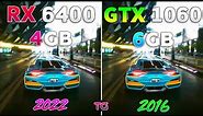 RX 6400 vs GTX 1060 - Test in 10 Games