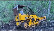 Clearing a hillside with a bulldozer (John Deere 350)