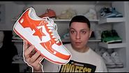 DETAILED LOOK! A Bathing Ape BAPE STA Low Orange (Review) + ON FOOT