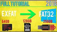 Format 64GB+ SD Card/Drive to FAT32 2018 FREE