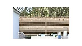 Modern Wood Slatted Outdoor Privacy Screen: Details On How To Build