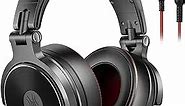 OneOdio Hi-Res Over Ear Headphones for Studio Monitoring and Mixing, Sound Isolation, Protein Leather Earcups, 50mm Driver Unit, Wired Headphones for AMP Guitar Keyboard (Pro-50 Black)