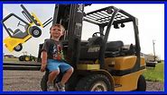 Forklift for kids | Forklift and tractors on the farm