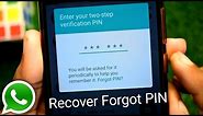 How to Recover Your Forgotten WhatsApp PIN - Whatsapp two step verification PIN Reset