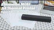 Phomemo M08F Portable Thermal Printer of A4(8.26"x11.69") Compatible with Android/iOS Phone/Laptop