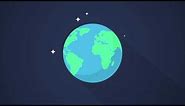 Earth rotating Animation - 2D