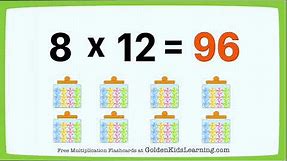 Multiplication Concept Multiply by 8 | Times 8 Table | Golden Kids Learning