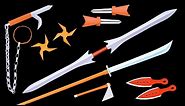 07 NINJA WEAPONS you must to know || Ninja Star/Kunai/Claws/Axe/Sword/Spear