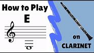 Clarinet | How to Play Low E