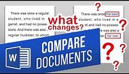 How to Compare Two Versions of a Document in Word | Track Changes Document by Comparing Two Files