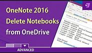 Delete a OneNote notebook by Chris Menard