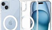 Smartish iPhone 15 Plus Slim Case - Gripmunk Compatible with MagSafe [Lightweight + Protective] Thin Grip Magnetic Cover with Microfiber Lining - Clearly Clear