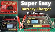 Viking Battery Charger - Full Review - Harbor Freight - Super Easy to Use