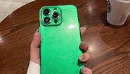 OWLSTAR Cute Glitter Phone Case for iPhone 12 Pro Max 6.7 inch, Sparkly Bling Rubber Gel Slim Bumper Shockproof Protective Cover for Women Girls (Alpine Green)