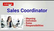 sales coordinator | sales coordinator job description | roles and responsibilities | meaning