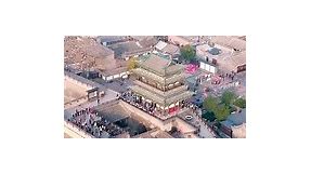 Stunning aerial view of one of the most intact ancient cities, Pingyao, in N China's Shanxi