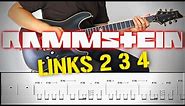 RAMMSTEIN - LINKS 2 3 4 (Solo) | Guitar Cover Tutorial (FREE TAB)