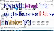 How to Add a Network Printer Using the IP Address in Windows 10/11 | Canon LBP-623Cdw |