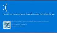 Windows 10 / 11 - Fix Your PC ran into a problem and need to restart (Blue Screen Error)