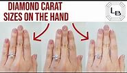 Every Diamond Shape and Carat Size Shown on the Hand and Finger