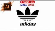 how to make adidas logo or icon |logo design |adobe illustrator
