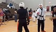 Hard karate kick