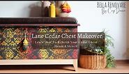 Lane Cedar Chest Makeover | Revive Cedar Smell | Blended Stencil Look On Lane Furniture