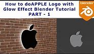 How to Model a 3D Apple Logo with Emission in complete Blender Tutorial PART 1