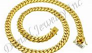 14mm Miami Cuban Link 14k Solid Chain