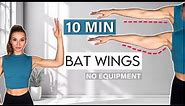 10 MIN BAT WINGS WORKOUT / Get rid Flabby Triceps ! Beginner / No Equipment / No Rep / Katja Believe