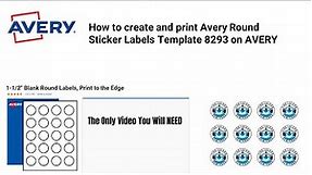 How to Create and Print Avery Round Sticker Labels Template 8293