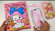 [🩷paper diy🩷] MY MELODY blind bag + unboxing pink iphone 15 pro max paper! | asmr