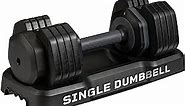 Lifepro 55 lbs Adjustable Dumbbell - Single Adjustable Weights for Home Gym with Anti-Slip Handle - Dumbbells Adjustable Weight Mechanism - Adjustable Weights Dumbbell with Rack 15-55lbs