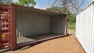 Building a shipping container garage, start-finish, time lapse, no sound, see desc below for more