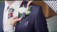 How to pin a Button Hole or Boutonnière on your Wedding Day