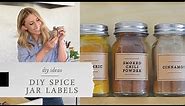 DIY Spice Jar Labels with the Cricut Maker