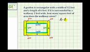 Ex: Determine the Area of a Walkway Around a Rectangle