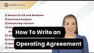 How To Write an Operating Agreement [8 Steps to Follow]