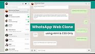 Whatsapp Chat Design in Html and CSS | How to Make ChatBox Like Whatsapp Web