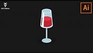 How to Draw a Wine glass in Adobe Illustrator