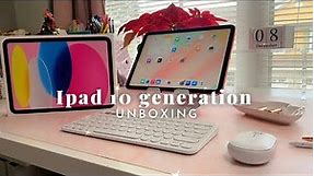 IPAD 10th GENERATION (pink)| unboxing, wallpaper, connect Logitech k380 keyboard & Pebble mouse
