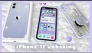 2021 Unboxing Purple iPhone 11 📦🍎 | Setup + Accessories 🌻💜
