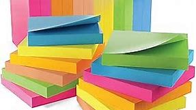 Sticky Notes 3x3 in (12 Pads) Bright Colored Super Self Sticky Pads - 100 Sheets/Pad - Easy to Post for School, Office Supplies, Desk Accessories