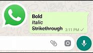 How to Send Bold & Italic Text on WhatsApp