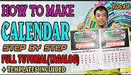 HOW TO MAKE CALENDAR STEP BY STEP FULL TUTORIAL (TAGALOG) + TEMPLATES