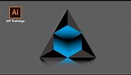 Triangle Logo | 3D Triangle Logo in illustrator | How To Design Triangle Logo in illustrator